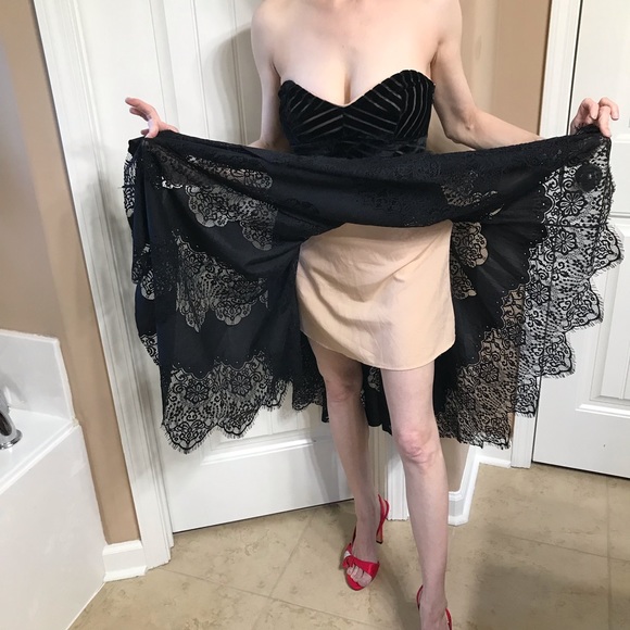 Free People Black Lace Dress. size 0 - Picture 8 of 13